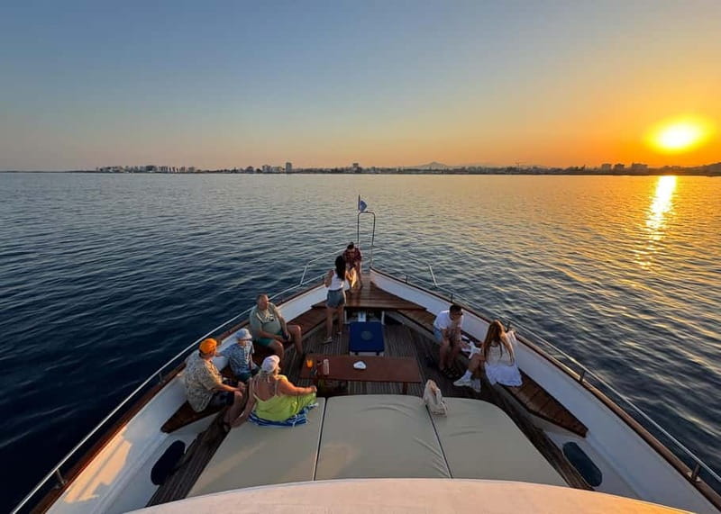 Larnaca: Sunset Cruise with a Glass of Wine - A sunset cruise with an airport-side surprise