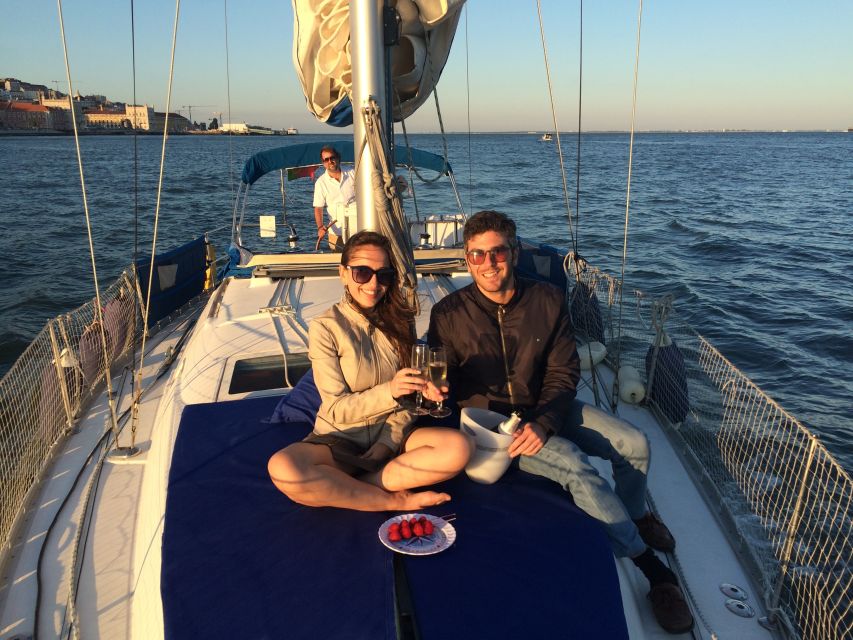 Lisbon: Private Sunset Sailing Tour with Champagne - Belém Tower and the Discoveries Monument from the water