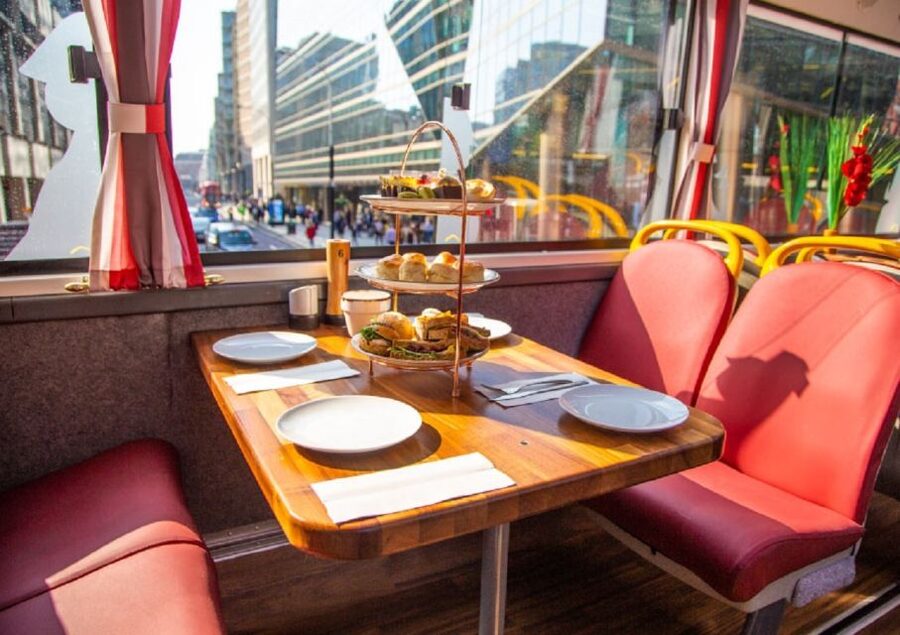 London: Afternoon Tea Bus with a Glass of Prosecco - Tea, coffee, Prosecco, and the practical drink details