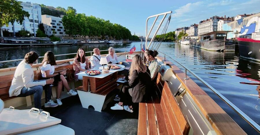Lyon: City Cruise with Charcuterie, Cheese, and Wine - The opening view toward Fourvière Basilica