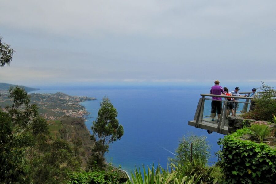 Madeira: Wine & Tapas, Cabo Girão Skywalk 4x4 Jeep Adventure - São Vicente gives the route a quieter middle