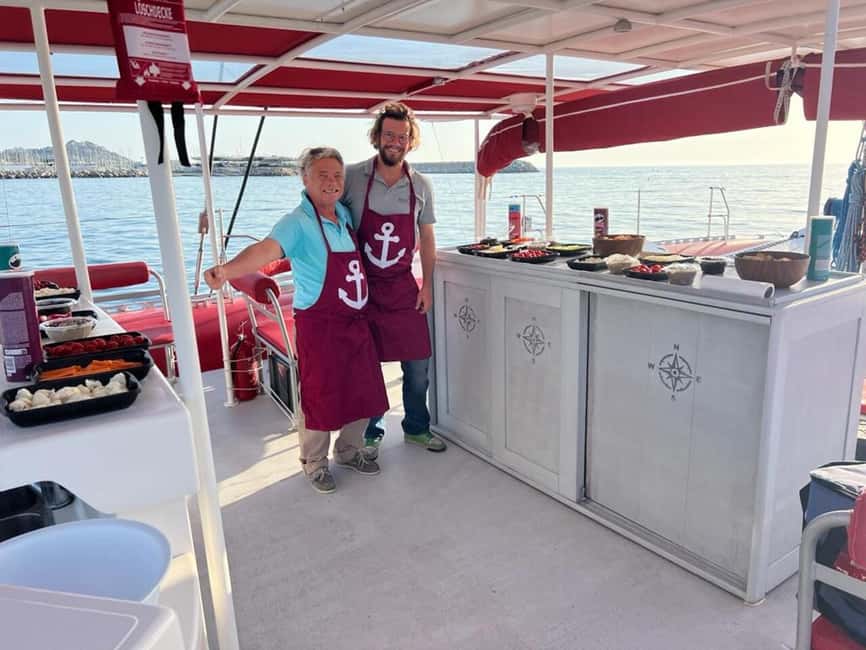 Marseille : Calanques Catamaran Cruise with Lunch & Wine - Riou Island gives the day its first big view
