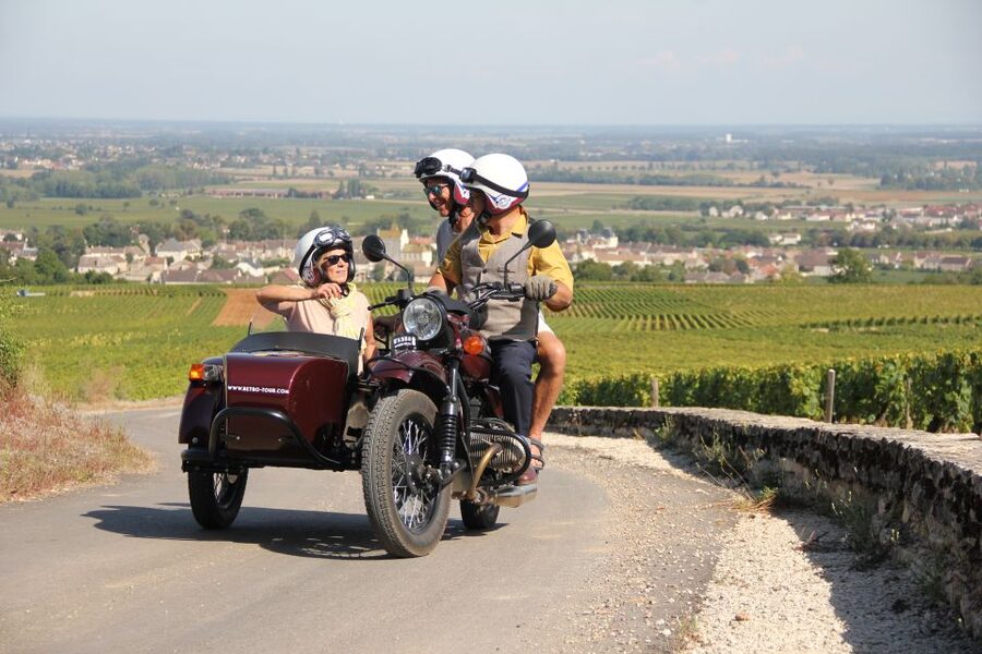 Meursault: Tour of the Vineyards on Motorbike with Sidecar - Up Saint-Christophe hill for the first big view
