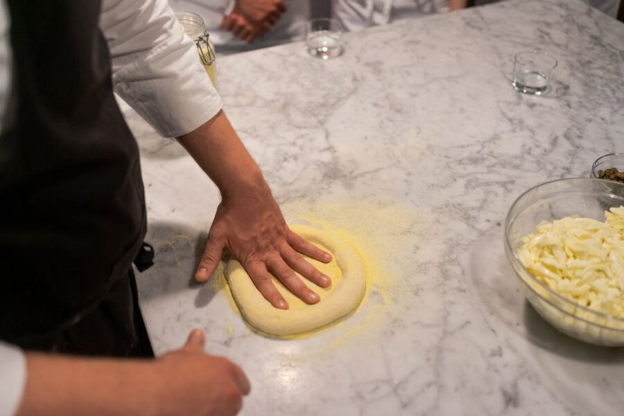 Milan: Pizza or Pasta and Gelato-Making Class with Wine - Starting with dough, sauce, or fresh pasta