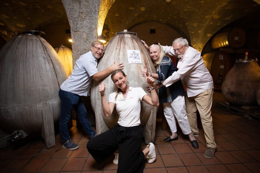 Montalcino: Guided Winery Tour and Wine Tasting - The cross-vaulted cellar and aging choices