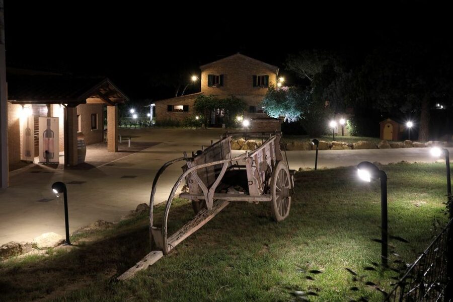 Montepulciano: Tuscan Winery Tour with Wine Tasting & Meal - The vineyard table and Tuscan views