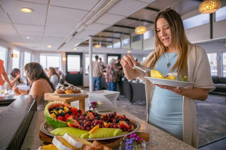 Newport Beach: City Cruises Champagne & Brunch Buffet Cruise - Champagne, sparkling cider, and the value of $99