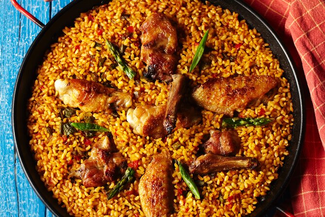 Paella Class & Bottomless Wine: Las Ramblas Views - A menu that moves from soup to Catalan cream