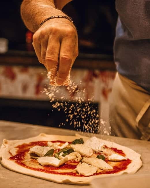 Palermo: Pizza & Tiramisu Class with Free Flowing Fine Wine - Starting with dough, ingredients, and the mozzatura method