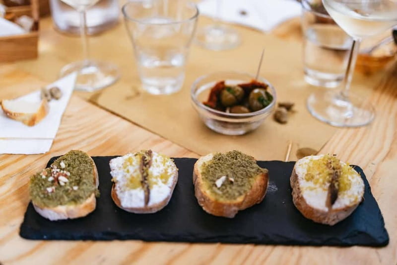 Palermo: Wine Tasting with Snacks at Bottega Monteleone - The food can replace dinner
