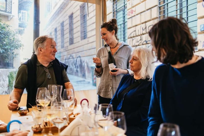 Palermo: Wine Tasting with Snacks at Bottega Monteleone - The hosts keep the evening approachable