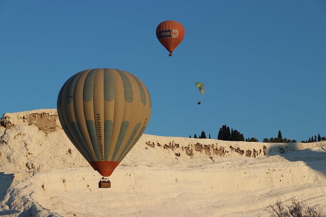 Pamukkale Hot Air Balloon w/Flight Certificates,Champagne Toast & Hotel Transfer - Landing, certificates, and the nonalcoholic toast