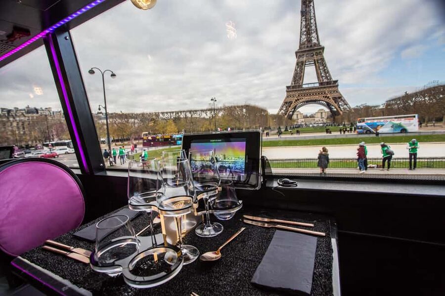 Paris: Bus Toqué Tour with 5-Course Dinner and Champagne - A Paris Dinner That Keeps Moving