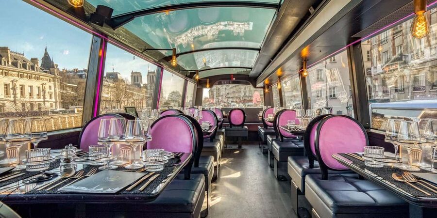 Paris: Bus Toqué Tour with 5-Course Dinner and Champagne - The Upper Deck and Glass Ceiling