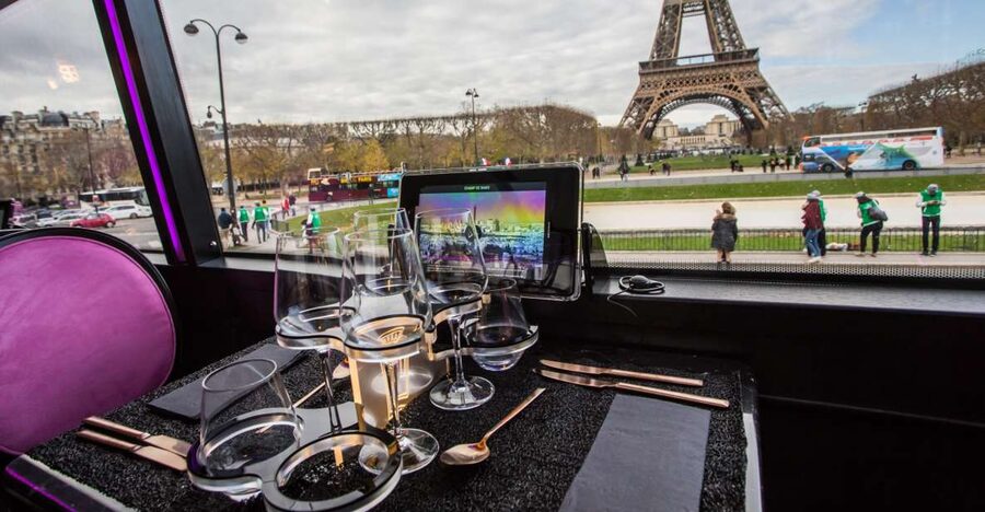 Paris: Champs Elysées Bus Toqué w/Lunch & Glass of Champagne - Starting near the Champs-Élysées or Opéra