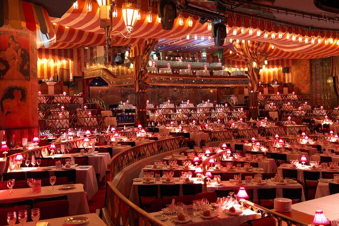 Paris Moulin Rouge 3-Courses Dinner with Wine and Show - Seating, shared tables, and the dress code