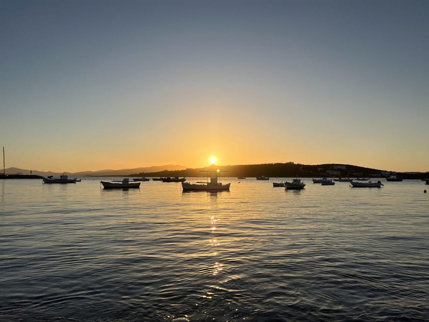Paros: Sunset Boat Trip with Soft Drinks and Local Wine - From Pounda Port toward northern Antiparos
