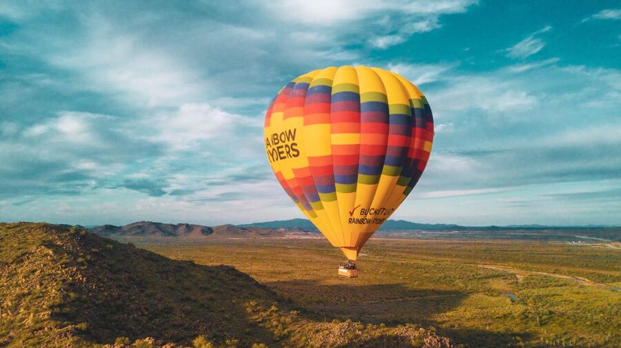 Phoenix: Hot Air Balloon Flight with Champagne - Landing, champagne, and the final return