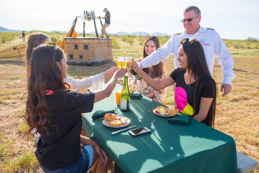 Phoenix: Hot Air Balloon Ride with Champagne and Catering - Before sunrise at Deer Valley Airport