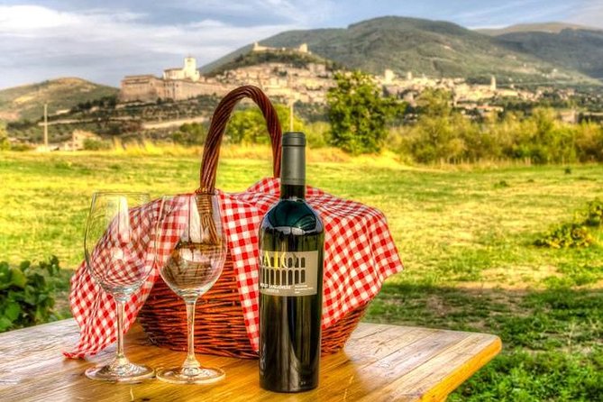 Pic nic Deluxe Assisi for 2 and wine tasting 5 wines - A vineyard setting with Assisi as your backdrop