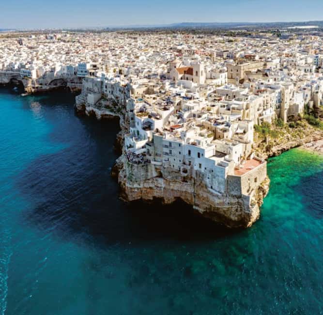 Polignano a Mare Boat Tour with Prosecco and Taralli - The first coastal views, from Modugno to Lama Monachile