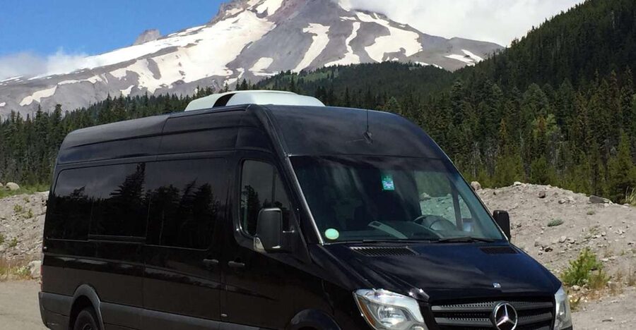 Portland: Mount Hood Wine and Waterfalls Full-Day Tour - A small Mercedes Sprinter group from Portland