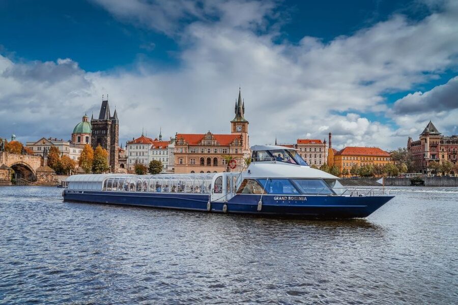 Prague: Evening Vltava River Eco Cruise with Prosecco - A glass of prosecco before Prague comes into view