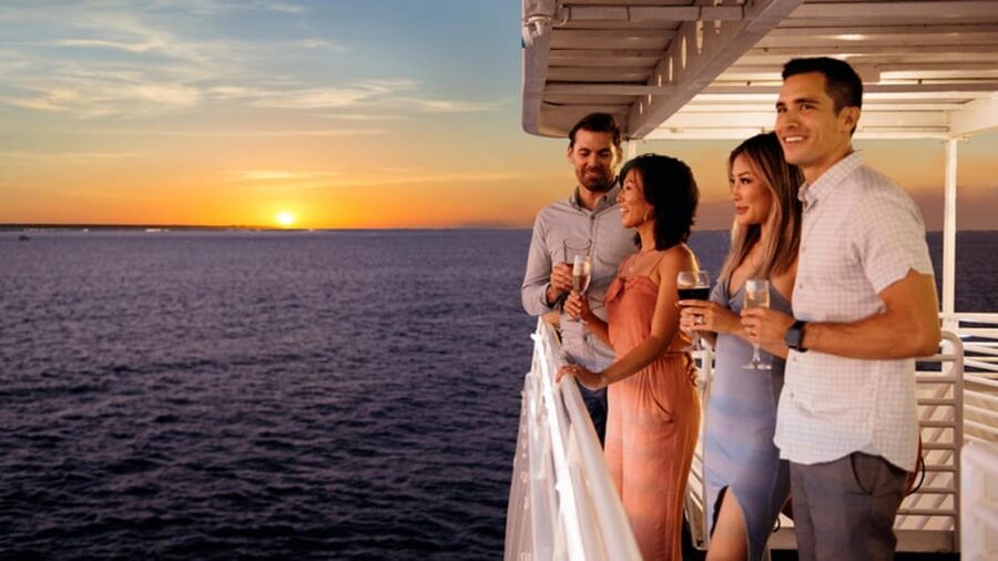 Rhodes: Sunset Cruise with Live Music, Wine & Greek Buffet - A three-hour evening built around the sunset