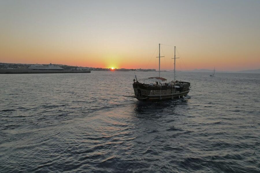 Rhodes: Sunset Cruise with Unlimited Aperol, Beer, and Wine - The Kallithea Springs swim stop