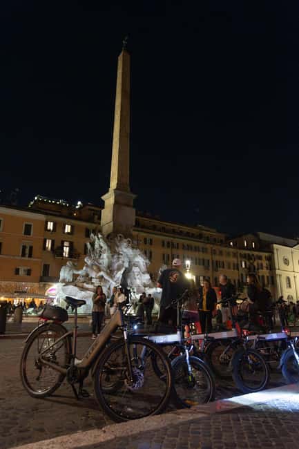 Rome by Night: E-bike Small Group Tour -Food & Wine (Option) - Cheese, salumi, and wine in the middle of the ride