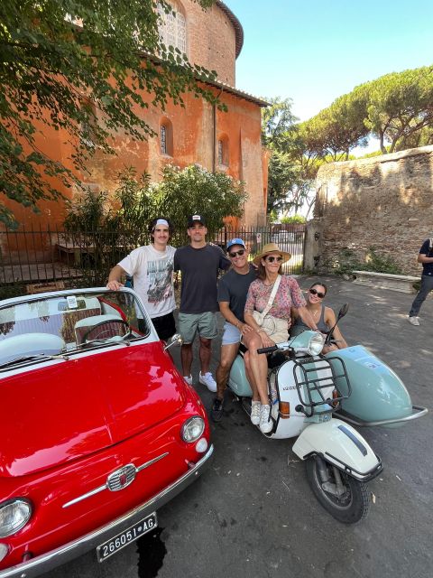 Rome: Evening Fiat 500 and Vespa Prosecco Tour - The Colosseum in its best evening light
