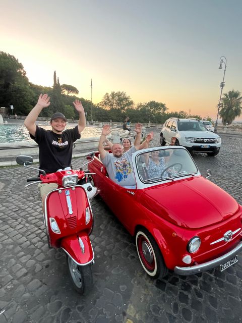 Rome: Evening Fiat 500 and Vespa Prosecco Tour - Baths of Caracalla and the old southern road