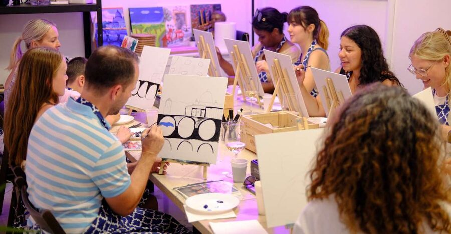 Rome: Painting Class with Unlimited Wine - Key points to know before you book