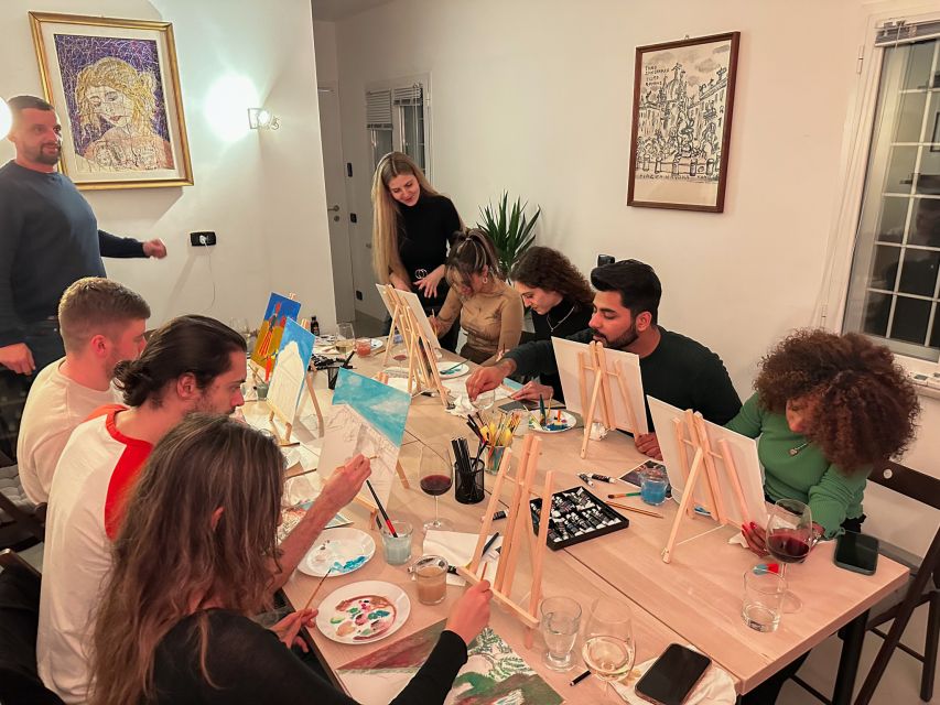 Rome: Painting Class with Unlimited Wine - A Roman painting night in a 17th-century palazzo