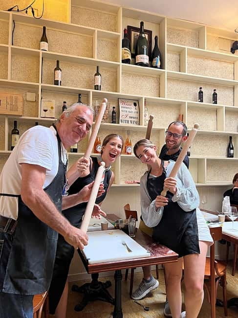 Rome: Pasta Cooking Class with Market Visit and Wine - Lunch with wine, coffee, and limoncello