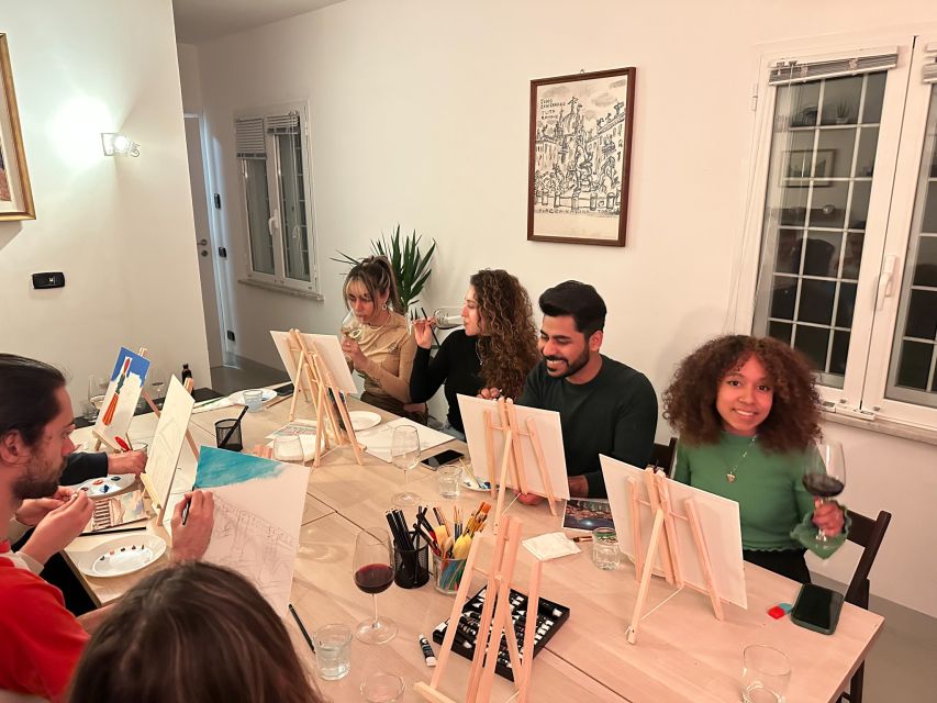 Rome: Small-Group Art Class with Wine - The value of a $70 evening