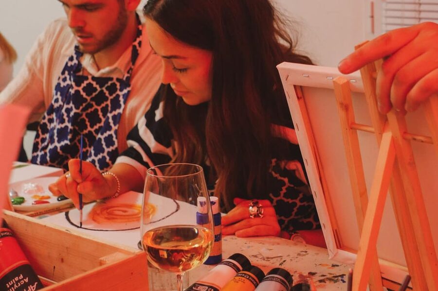 Rome: Tipsy Painting Class with Fine Wine and Arts - The 17th-century palazzo setting