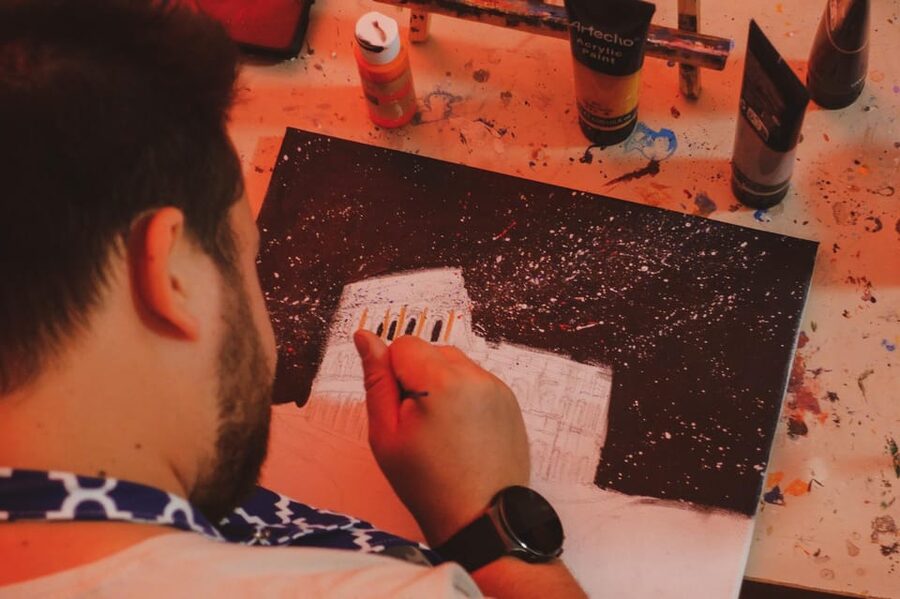 Rome: Tipsy Painting Class with Fine Wine and Arts - What the painting lesson is really like