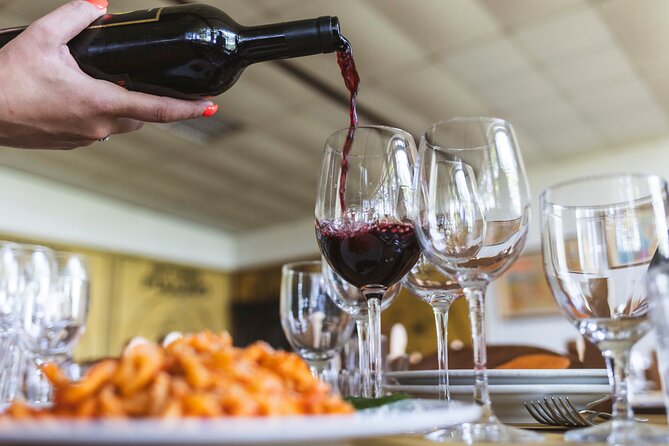 Rome: Tuscany & Montepulciano Day Trip with Lunch & Wine Tasting - The farm lunch and the Brunello question