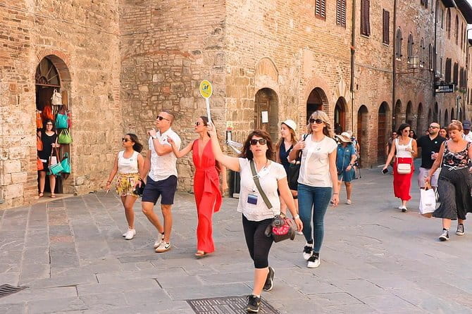 San Gimignano, Siena, Monteriggioni, Chianti Day Trip with Lunch & Wine Tasting - Group size, guides, and coach comfort