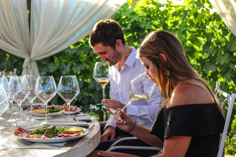 San Gimignano: Wine and Oil Tasting with Tuscan Appetizers - Settling into the dedicated tasting bar