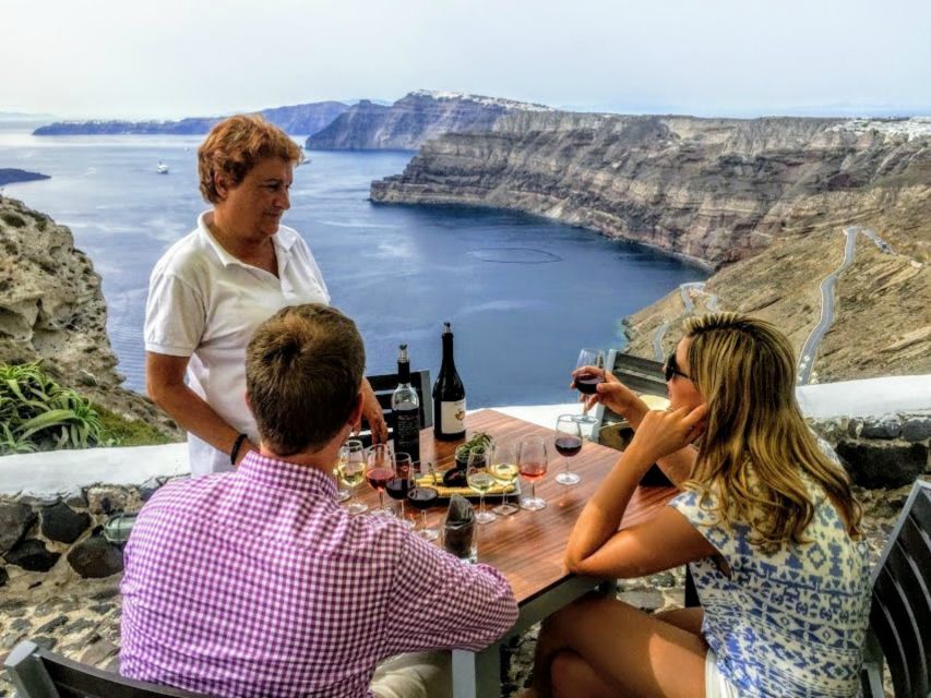 Santorini: Guided Tour to 3 Wineries with Wine Tastings - Anhydrous Cellar Door and the relaxed final stop