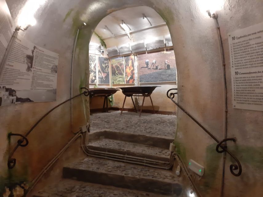 Santorini: Guided Wineries Private Tour with Wine Tastings - Koutsoyannopoulos turns winemaking into a cave museum