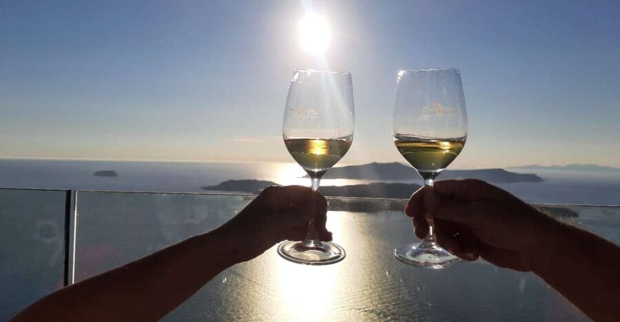 Santorini: Guided Wineries Private Tour with Wine Tastings - Art Space begins with a 19th-century cellar