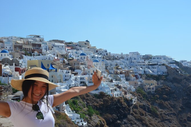 Santorini Highlights Small-Group Tour with Wine Tasting option - Pyrgos and Prophet Elias show another Santorini