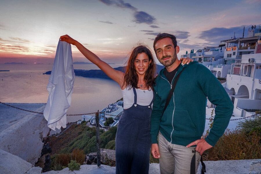 Santorini: Night Hike, Wine Tasting, and Greek Dinner - The Fira-Oia trail after dark