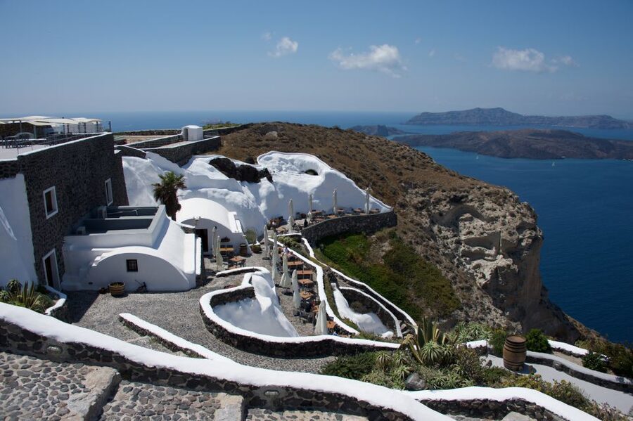 Santorini: Three Wineries and One Brewery Tour with Tastings - Estate Argyros shows the modern side of Santorini wine