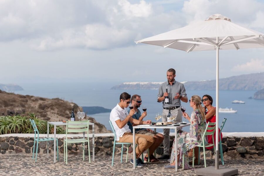 Santorini Wine Roads: Tour of 3 Wineries with a Sommelier - Stop one: learning the shape of Santorini’s vineyards