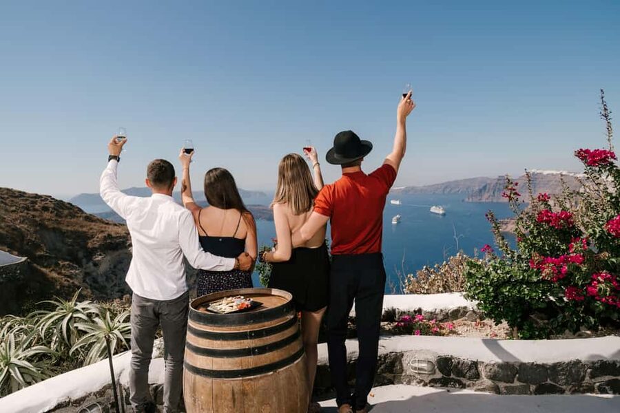 Santorini: Wine Tasting Tour to 3 Wineries with Transfer - Aroma Avlis gives the afternoon route a different finish