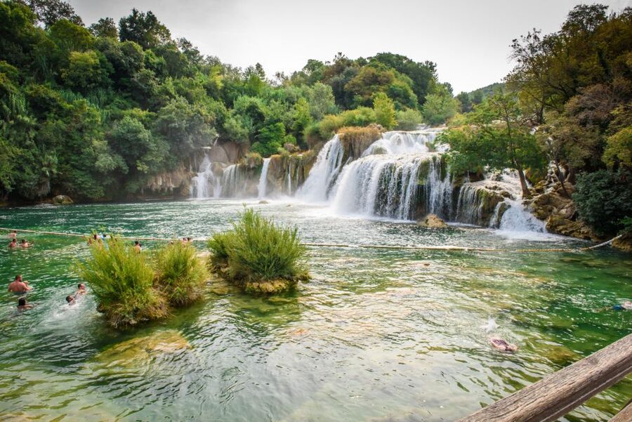 Split/Trogir: Krka National Park Day Trip with Wine Tasting - Free time in Skradin, including a chance to swim